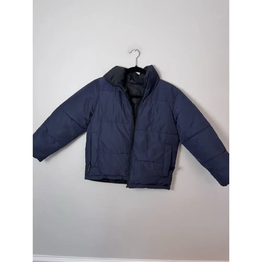 All Saints smALLSAINTS Navy Novern Reversible Padded Coat Kids Coat Sz 8/9 $146